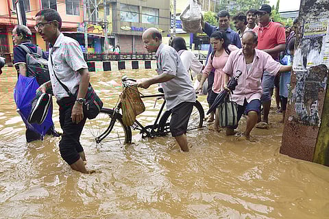 Waterlogging after rain in Assam